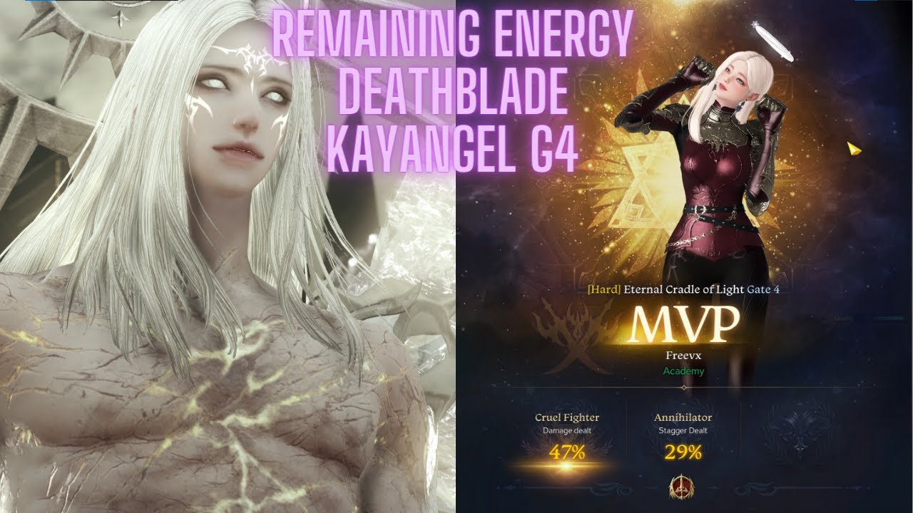 [LOST ARK] Remaining Energy Deathblade | Kayangel G4 | 6 MIN 47% DMG MVP
