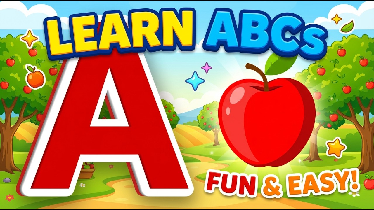 ABC Phonic Song with APPLE as Your First Lesson-ABC Songs, ABCD, Nursery Rhymes, Baby Song