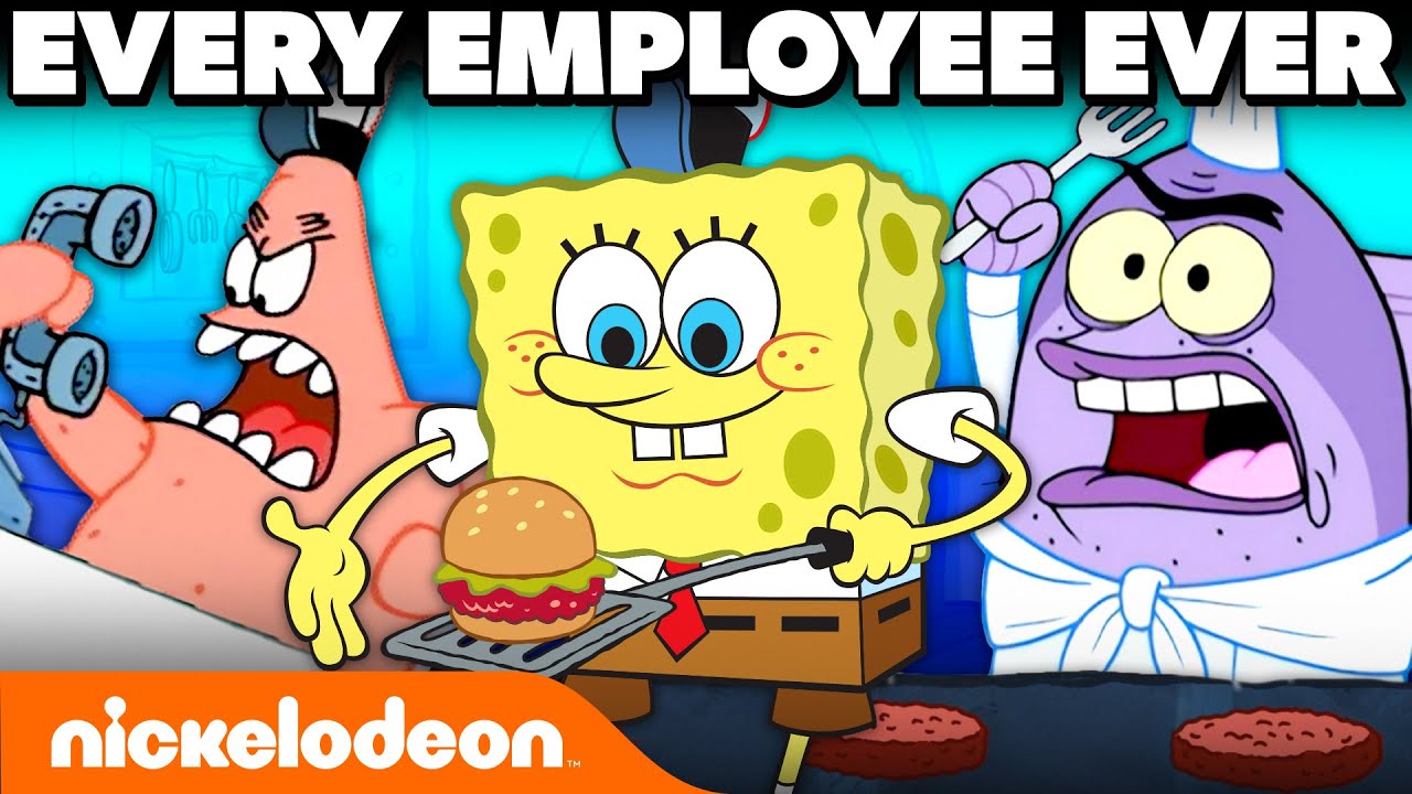 Every KRUSTY KRAB Employee Ever 🍔 SpongeBob | Nicktoons