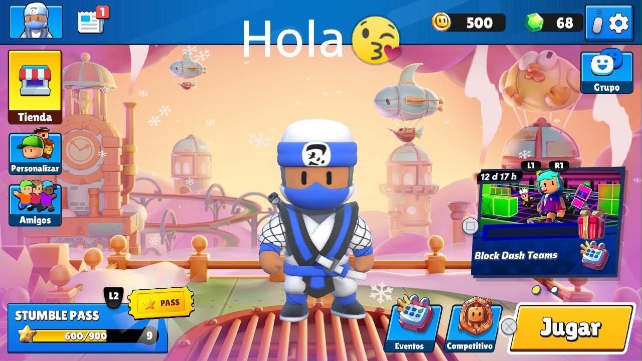 Intento ganar en stumble guys