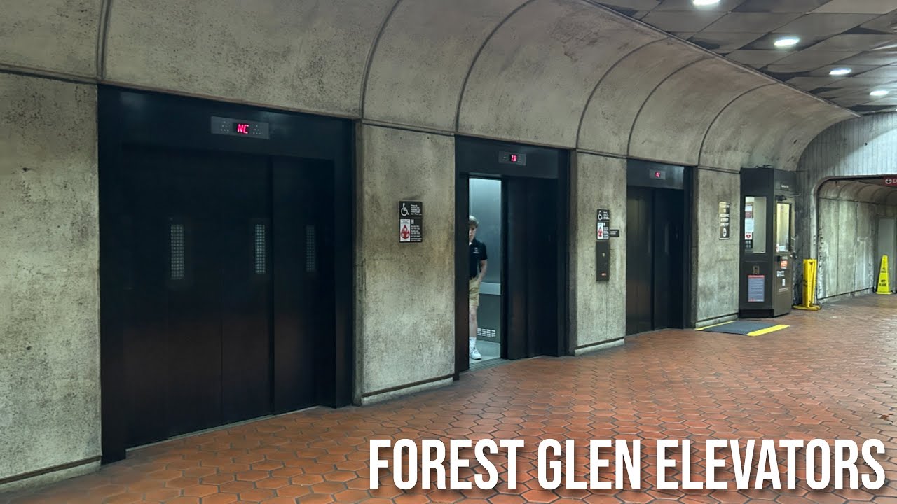 EPIC High Speed modernized Dover traction elevators | Forest Glen station - Silver Spring, MD