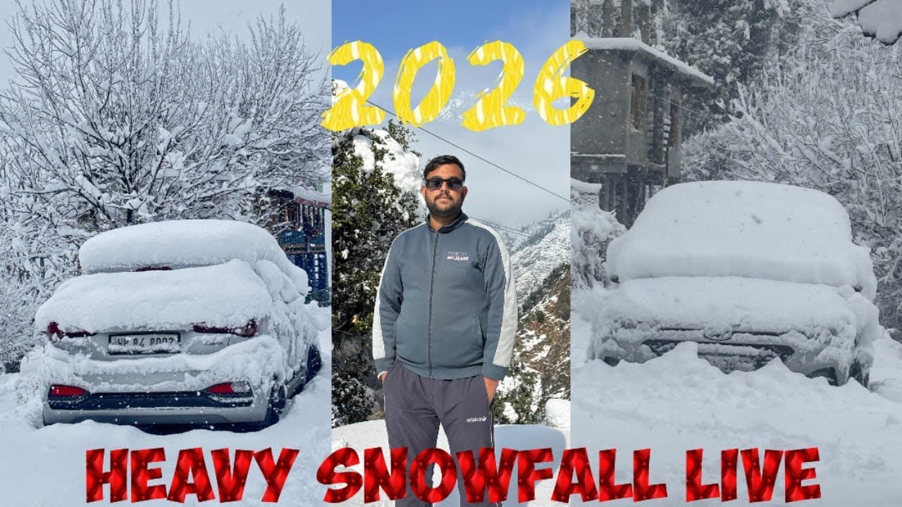 Heavy snowfall 2026 ￼ Special food on snowfall day#viral #snowfall 