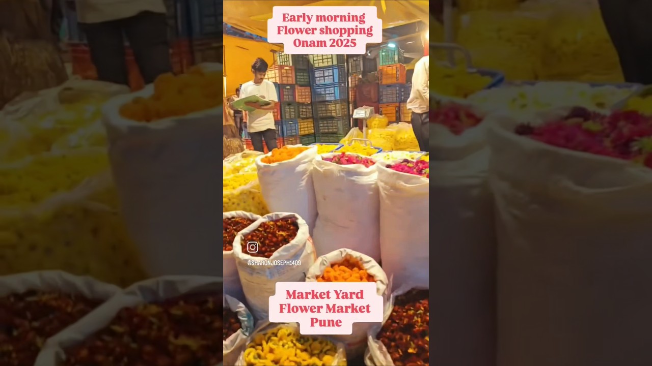 Onam Flower Shopping in Pune #onam2025 #punemarket #shortsfeed #ytshorts #onam #pookalam #short