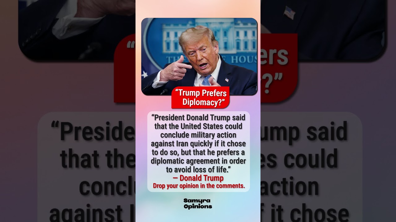 Trump Says Peace Deal With Iran Is Better Than War, World Reacts  #trendingnow #shorts