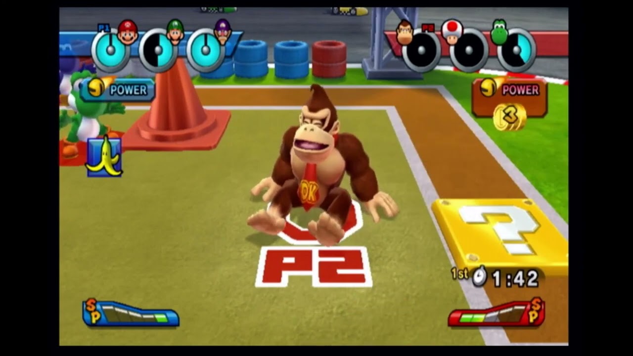 Mario Sports Mix: Dodgeball Toad Park 2 Player 60fps