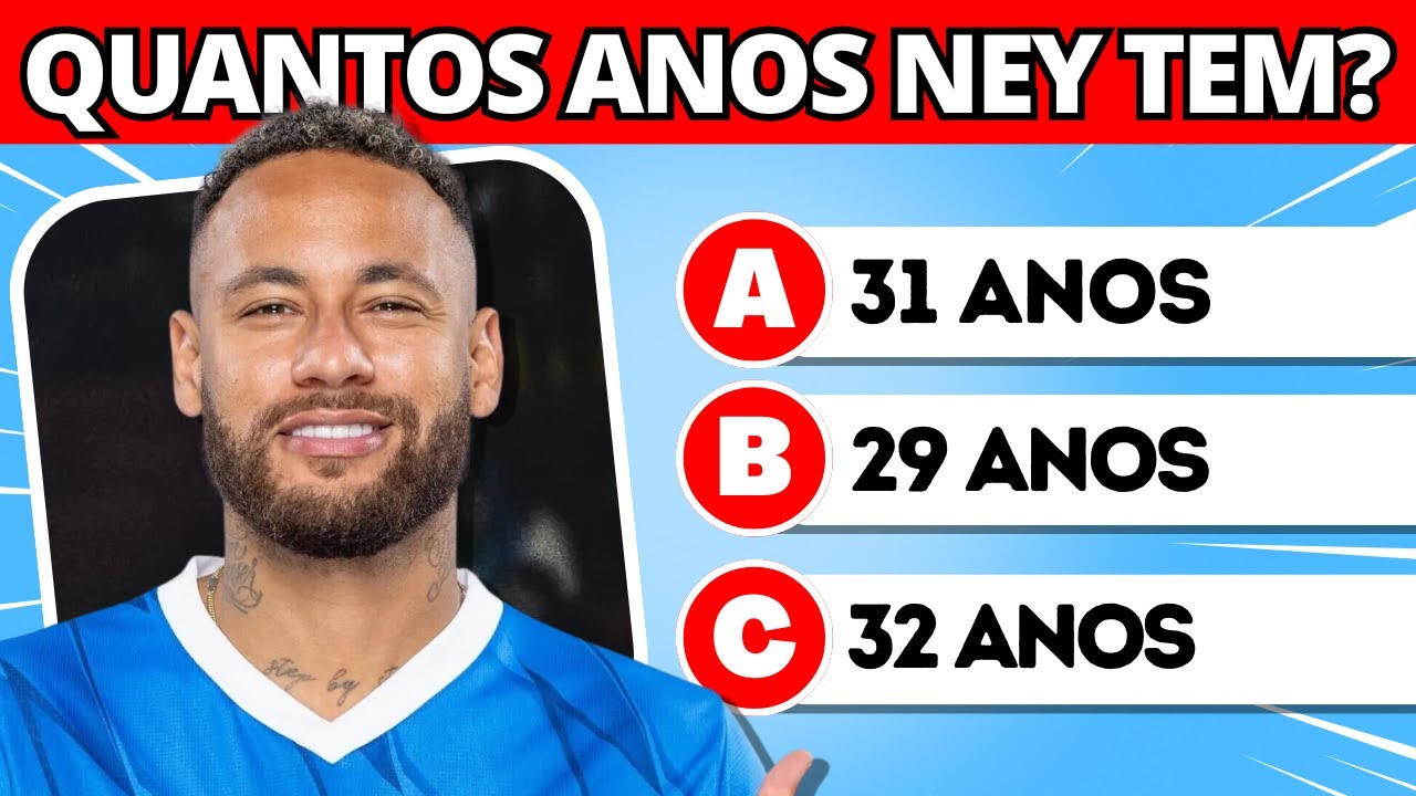 🎯 Neymar Quiz: O quanto voc&ecirc; sabe sobre o Neymar Junior❓ #quizdefutebol #buuquiz