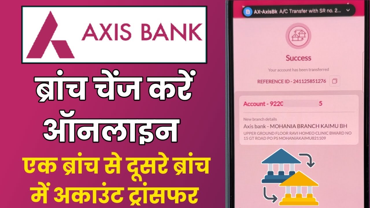 How to Transfer Axis Bank Account from Home Branch to Another Branch | Axis Bank Account Transfer