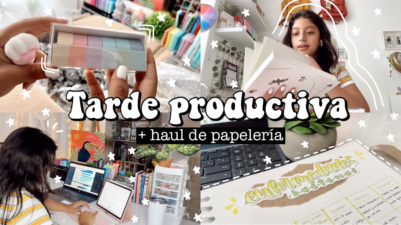 ✨Una tarde productiva✨+ haul + estudiando juntos //vlog, papeleria, lettering..