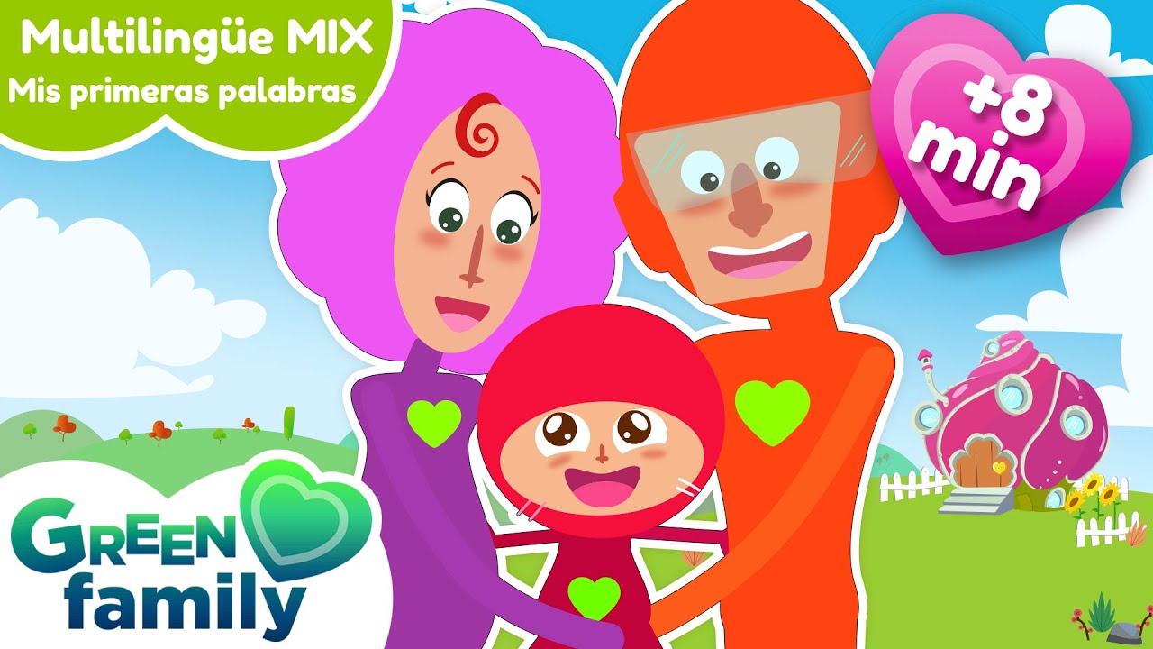 👶  Mis PRIMERAS PALABRAS / BABY'S FIRST WORDS 👶  | Multilingüe MIX para NIÑOS | Green Family