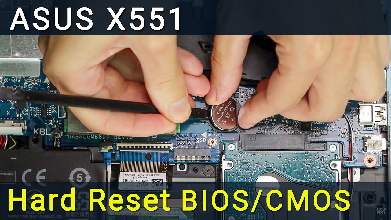 Сброс BIOS на Asus X551 | Замена батарейки CMOS
