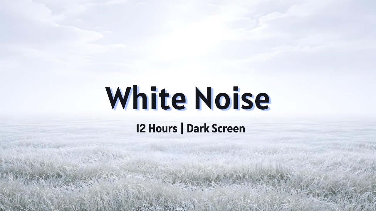 White Noise that Forces you to Fall Asleep | 12 Hours of Dark Screen | Deep Sleep, Study & Focus