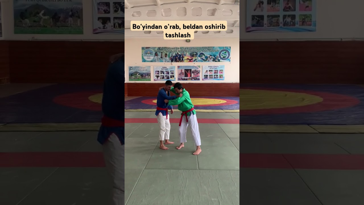 Boʻyindan oʻrab, beldan oshirib tashlash. #Kurash o&lsquo;rgatish usullar#Kurash texnikalar#Kurash turlari