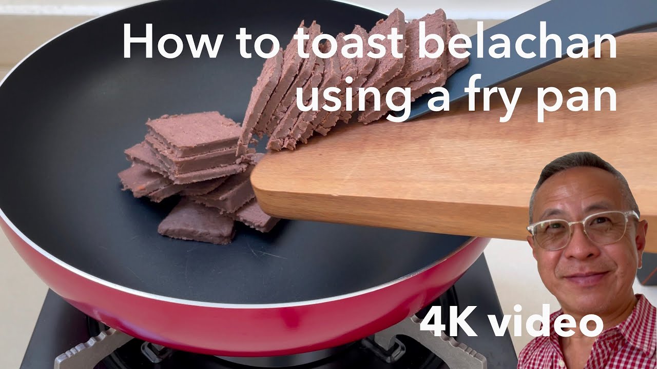 How to toast belachan at home using a frying pan | Malaysia fermented shrimp paste | Penang belachan