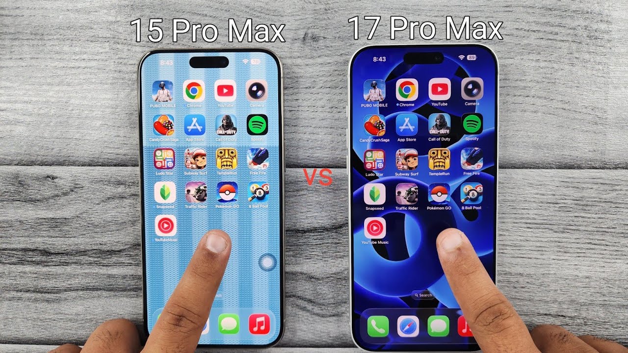 iPHONE 15 PRO MAX vs iPHONE 17 PRO MAX Speed Test 