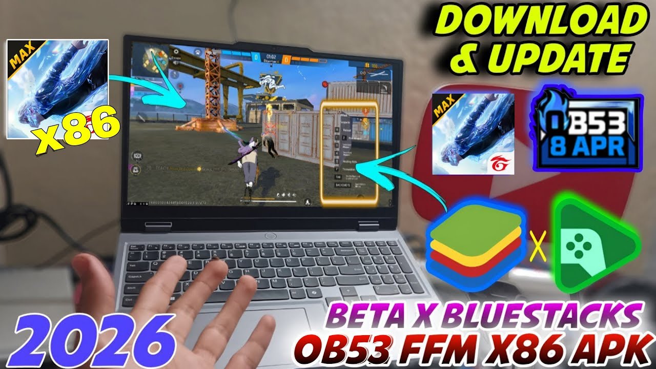 Free Fire x86 Beta X Bluestacks Ob52 apk download | Free Fire Beta Apk #betaxbluestacks 