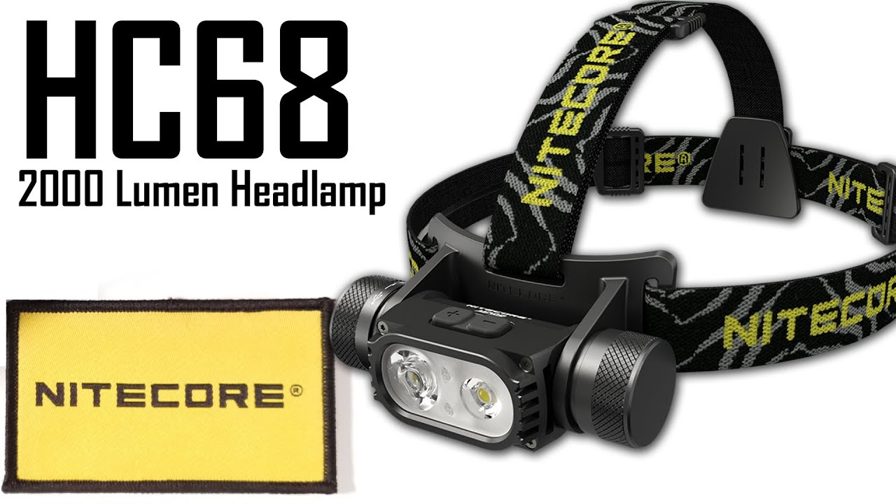 Nitecore HC68 — перезаряжаемый фокусируемый налобный фонарь с яркостью 2000 люмен