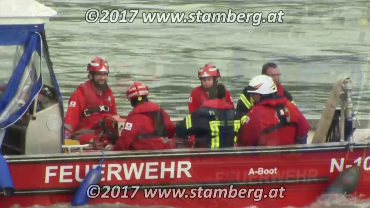 24.07.2017 Schiffsbrand an der Donau bei Schönbühel in Niederösterreich auf der A Rosa Riva.