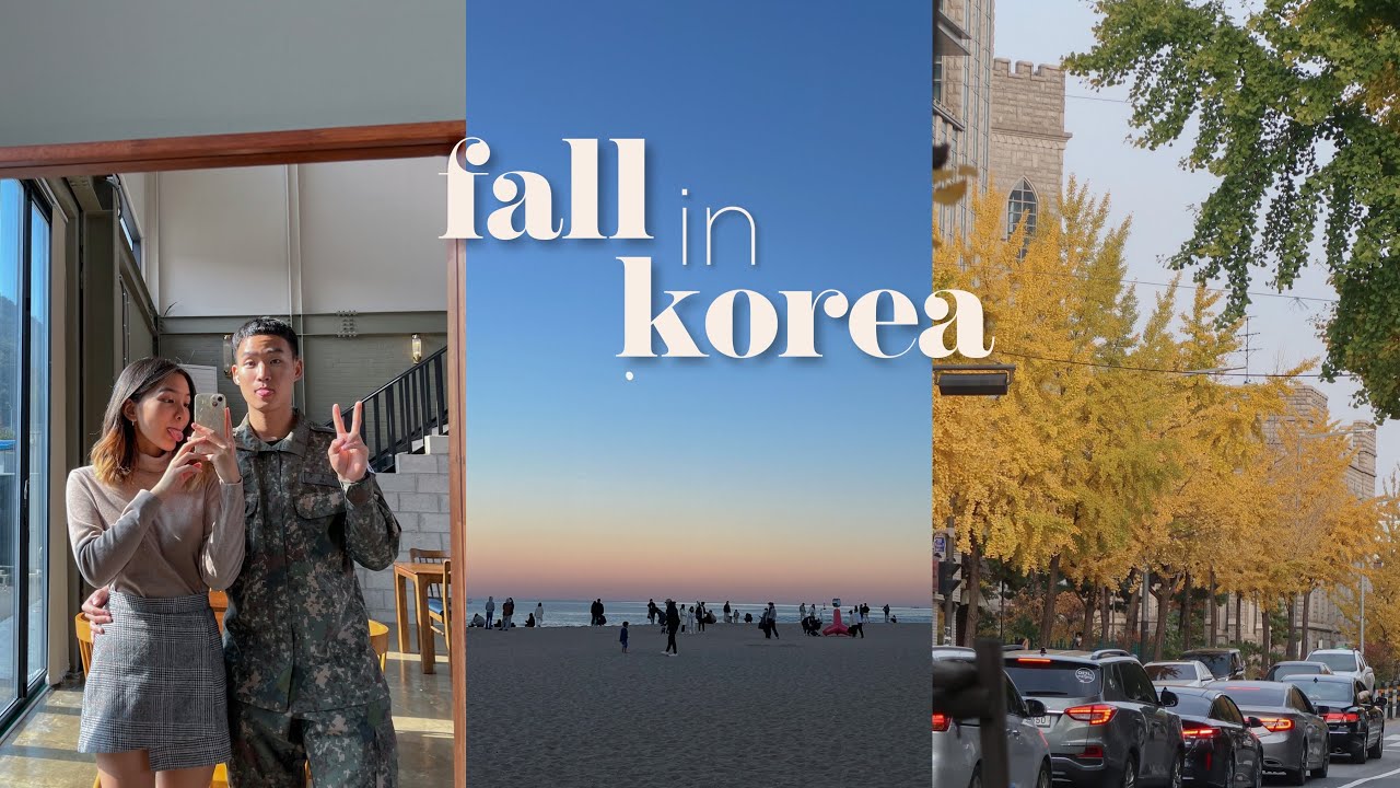 a forgotten fall vlog 🍂 visiting my military boyfriend, sokcho roadtrip, rest stop, university life
