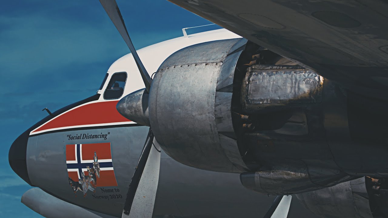 Welcome home - the final flight of DC-6B N151 LN-SUB