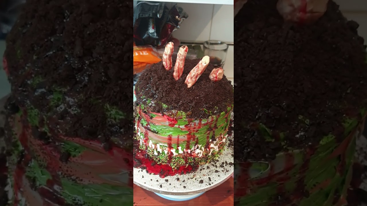 walking dead zombie cake