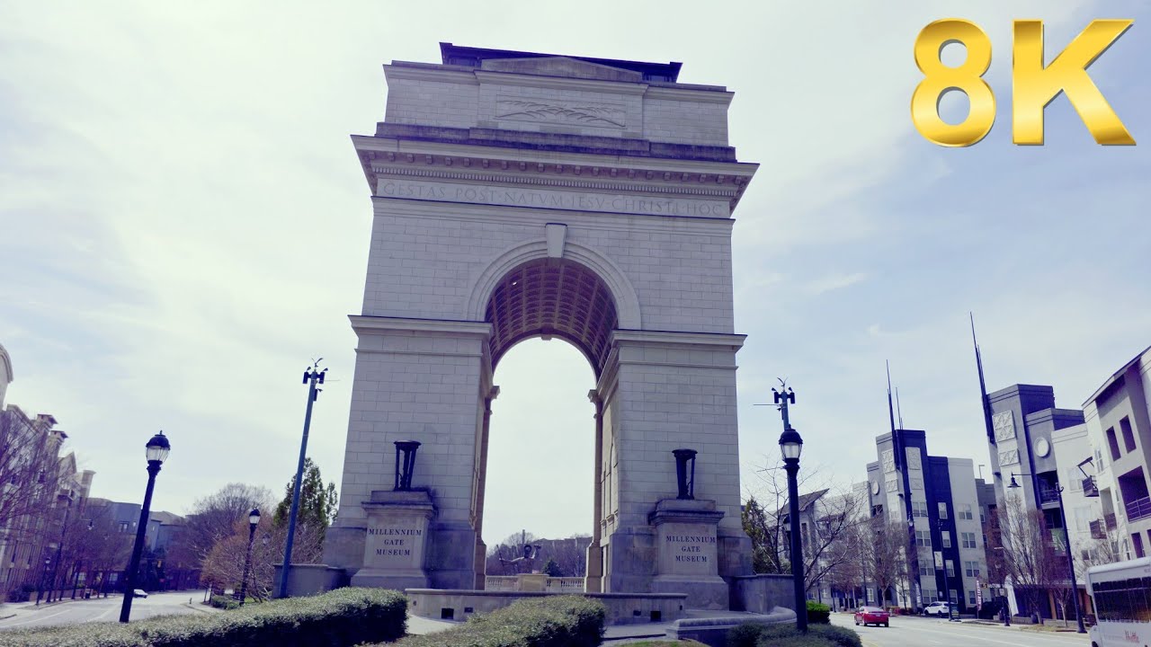 Atlanta Modern Walk: Millennium Gate to Atlantic Station | 8K HDR