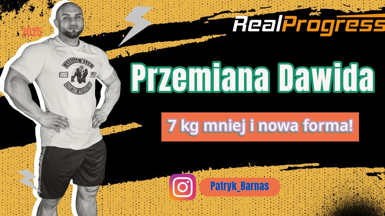 Przemiana Dawida – 7 kg mniej i nowa forma! 🔥💪#realprogress #motywacja #siłownia #dieta