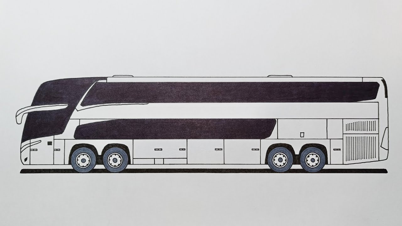 How to Draw a Bus - Step by Step