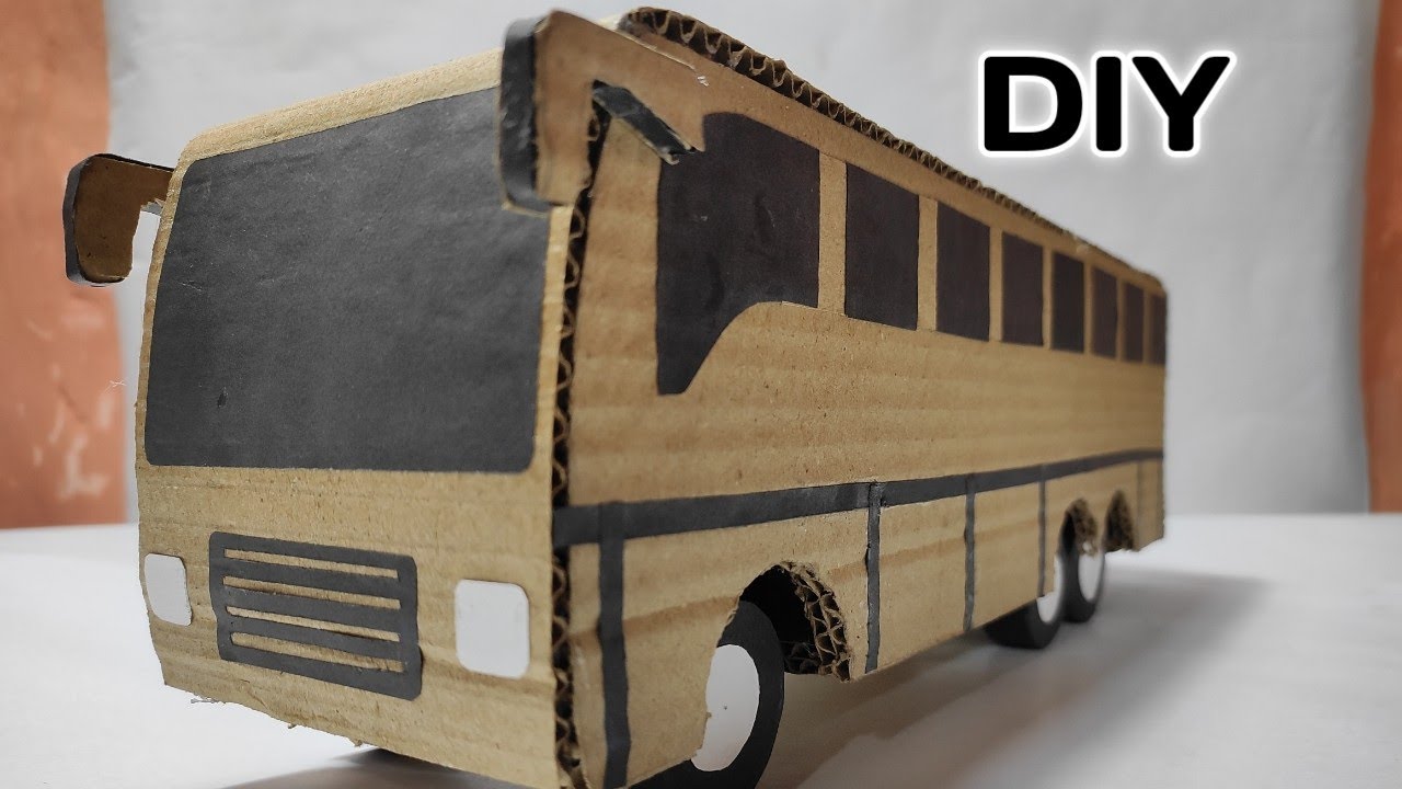 How To Make Cardboard Bus | DIY Cardboard School Project | Cardboard Craft