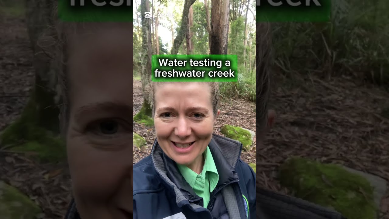 Water testing a freshwater creek #geographyteacher #fieldwork