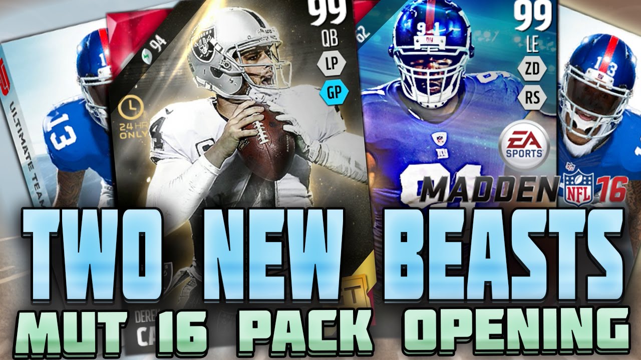99 OVERALL GT CARR AND GOODBYE JUSTIN TUCK! MUT 16 PACK OPENING | Madden 16 Ultimate Team