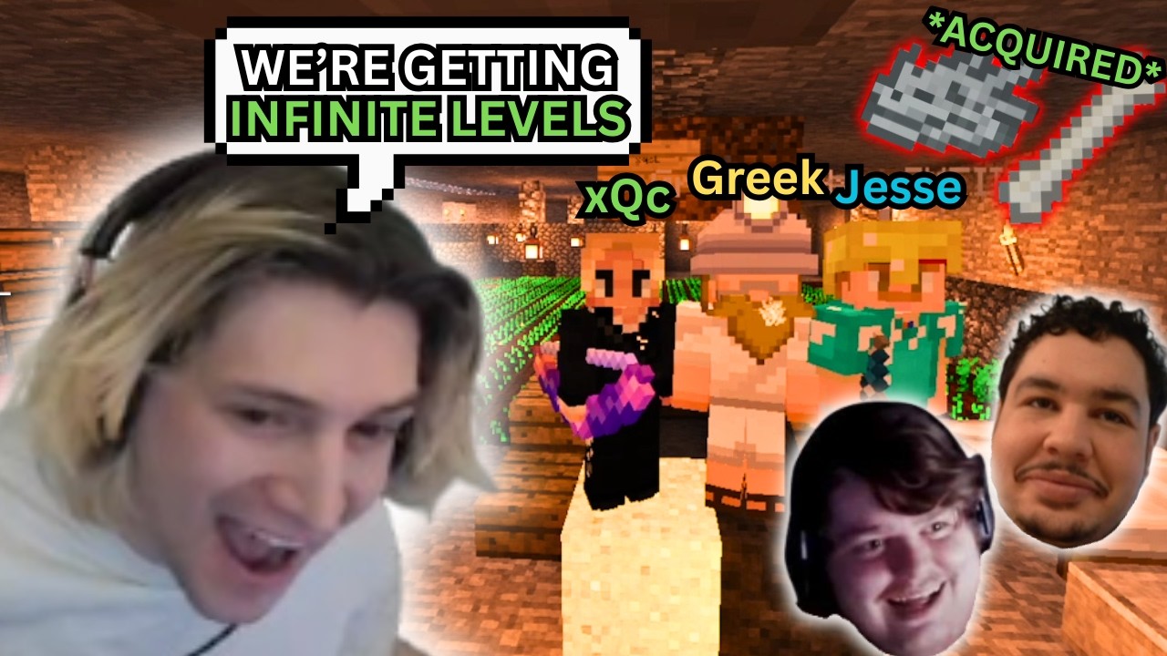xQc is COOKING in RLCraft with Jesse and Greek