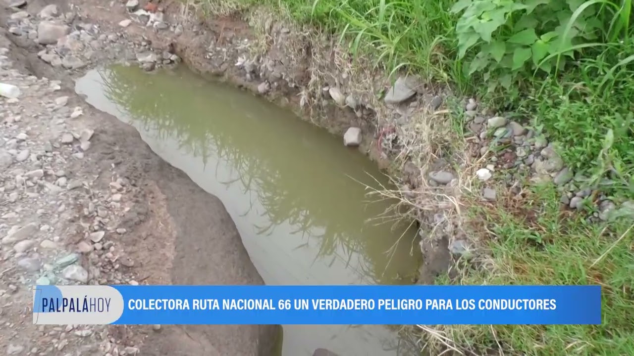 Banquinas destruidas en la colectora Ruta 66, un peligro al circular por Palpalá