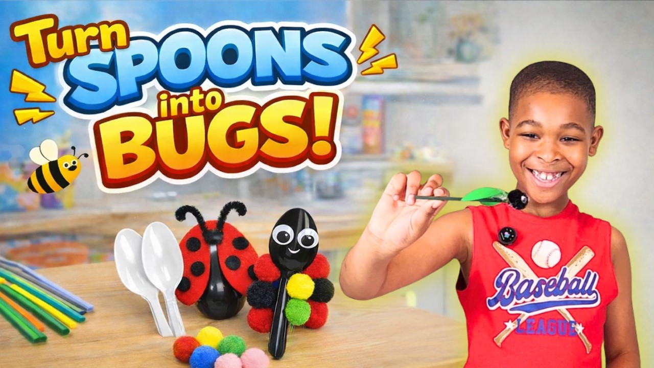 Easy Bug Crafts for Kids | Plastic Spoon Bee, Dragonfly & Ladybugs DIY | DJ's Circle