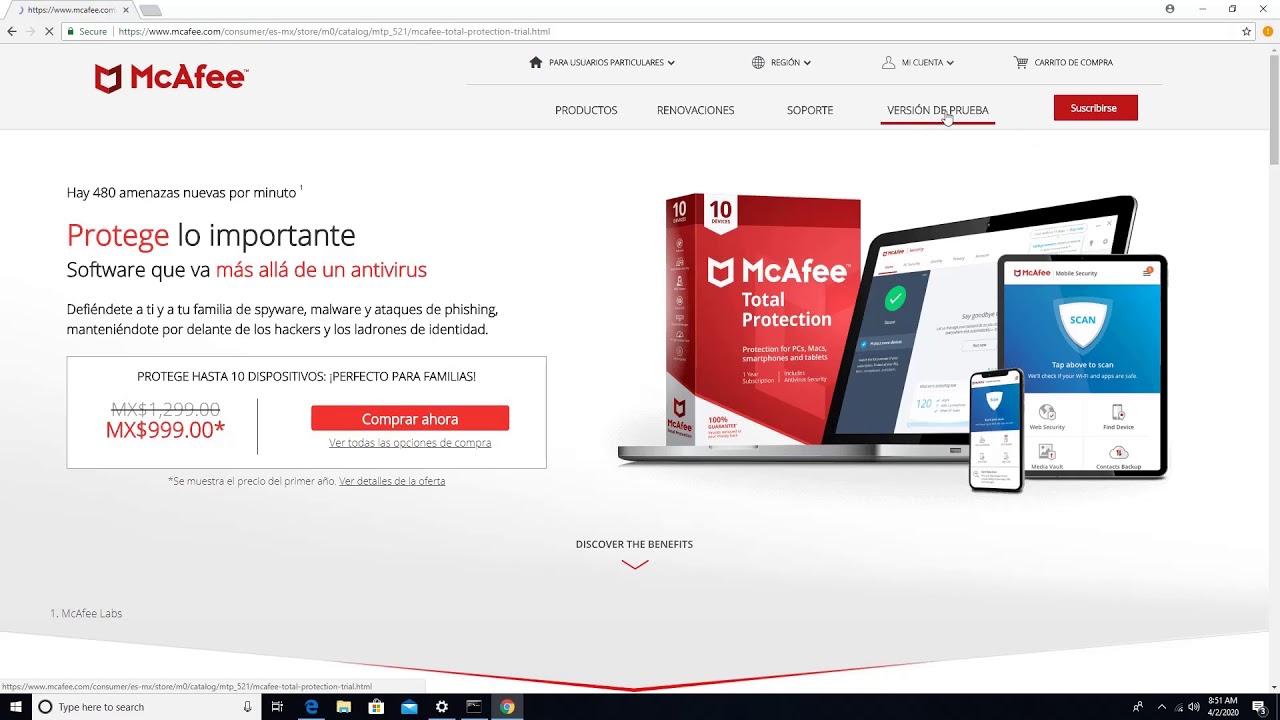 Guía de instalación antivirus McAfee para usuarios de casa