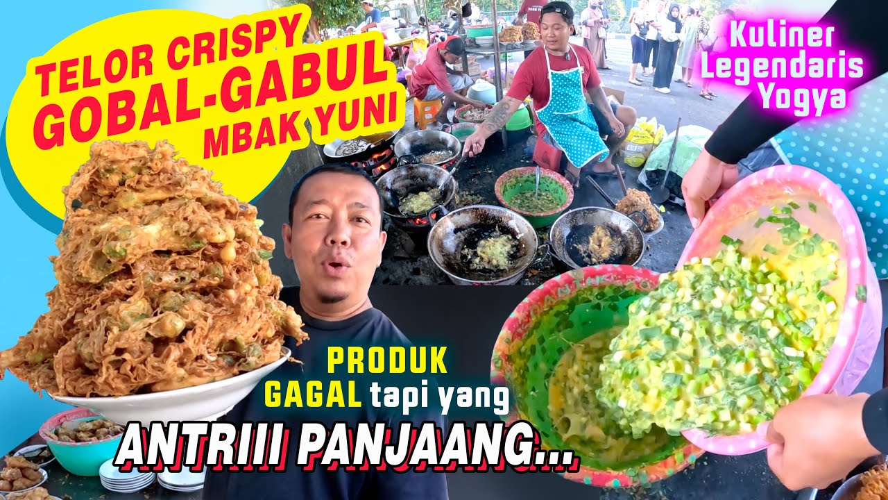 Telor Crispy Gobal-Gabul Mbak Yuni Jogja Legend, Produk Gagal tapi Pembeli Antri Panjang