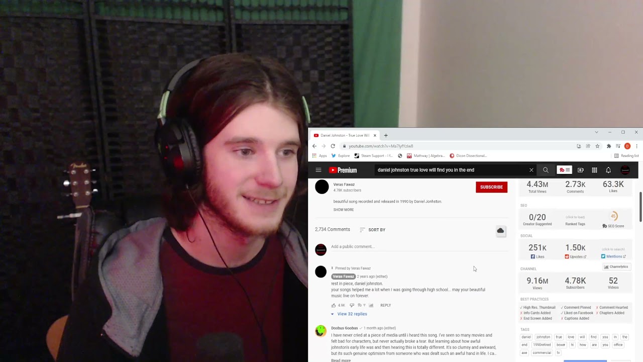 Daniel Johnston - True Love Will Find You In The End (REACTION)