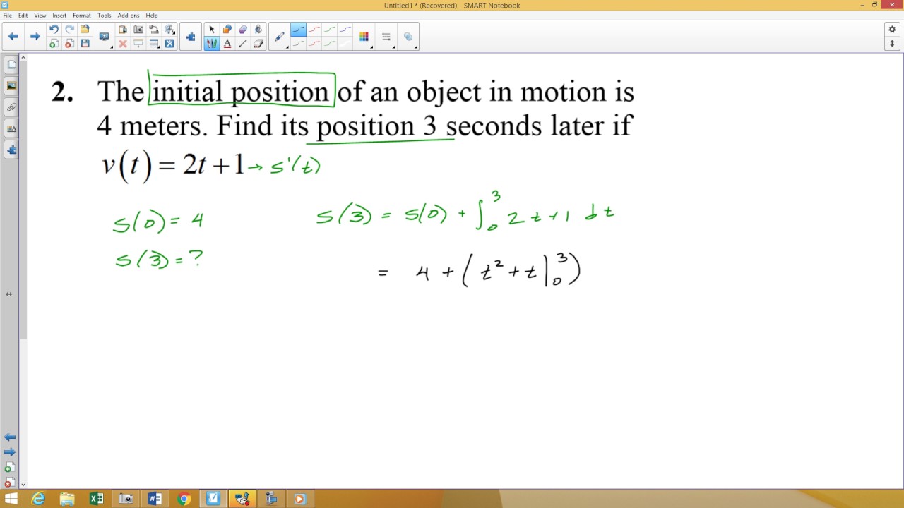 4.4 - Net Change Theorem / Accumulation