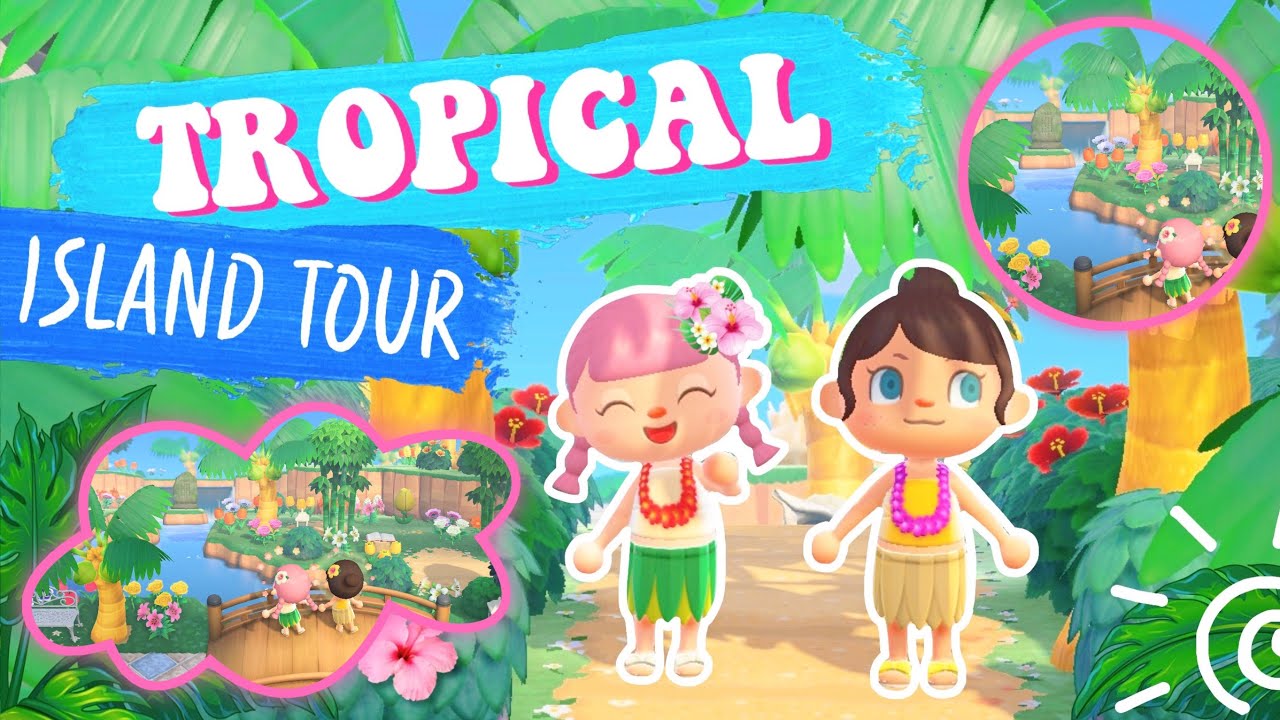EXPLORING A TROPICAL PARADISE 🐠🏝️ // ANIMAL CROSSING NEW HORIZONS