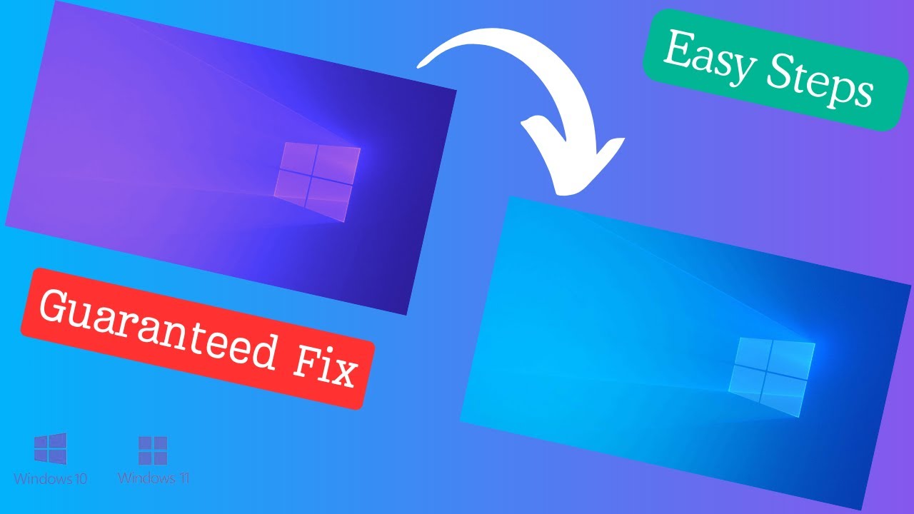 Fix Pink / Purple Display / Screen Problem | Laptop / PC | 3 Easy Steps | Windows 7/10/11