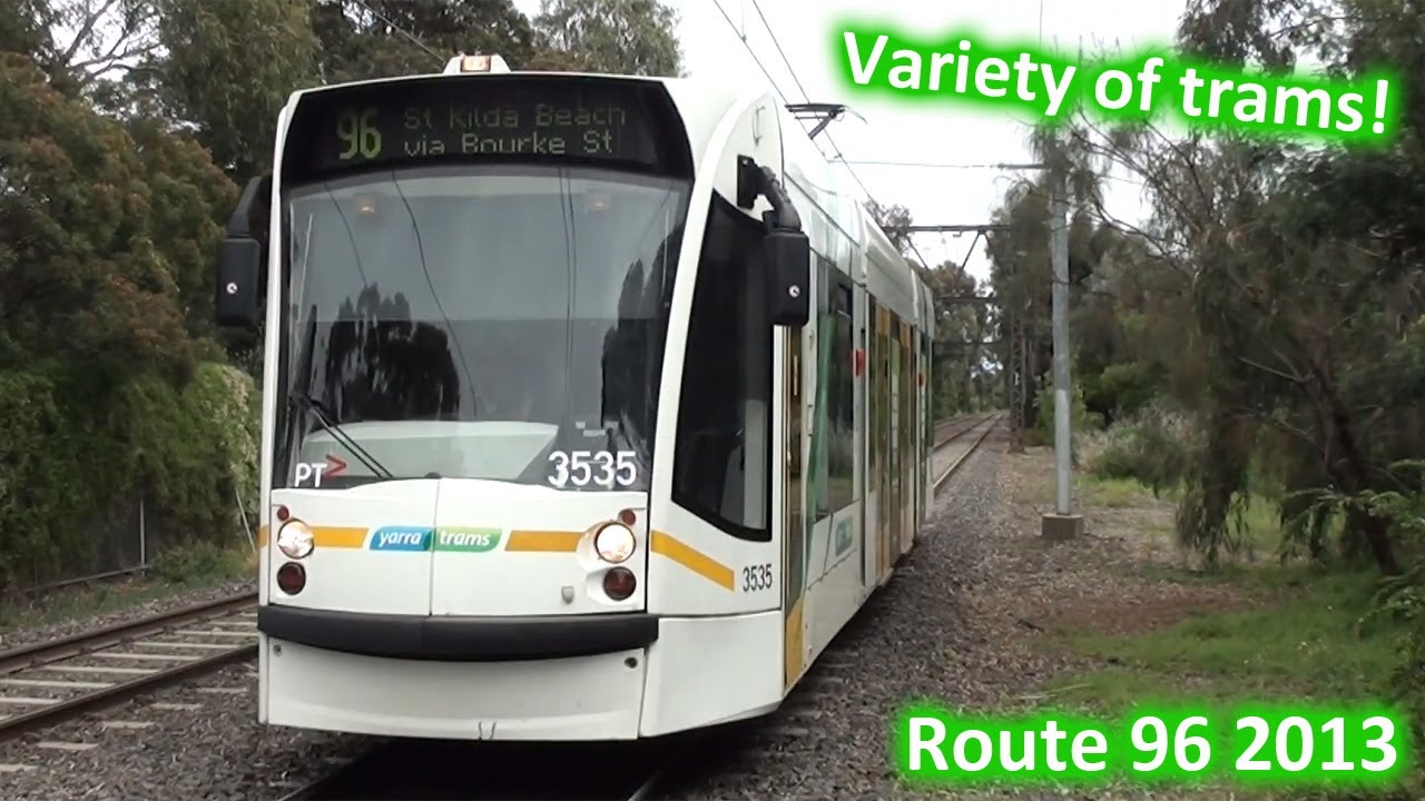 Trams on the St Kilda Light Rail (2013); Combino's, Bumblebee's, and new E's - Melbourne Transport