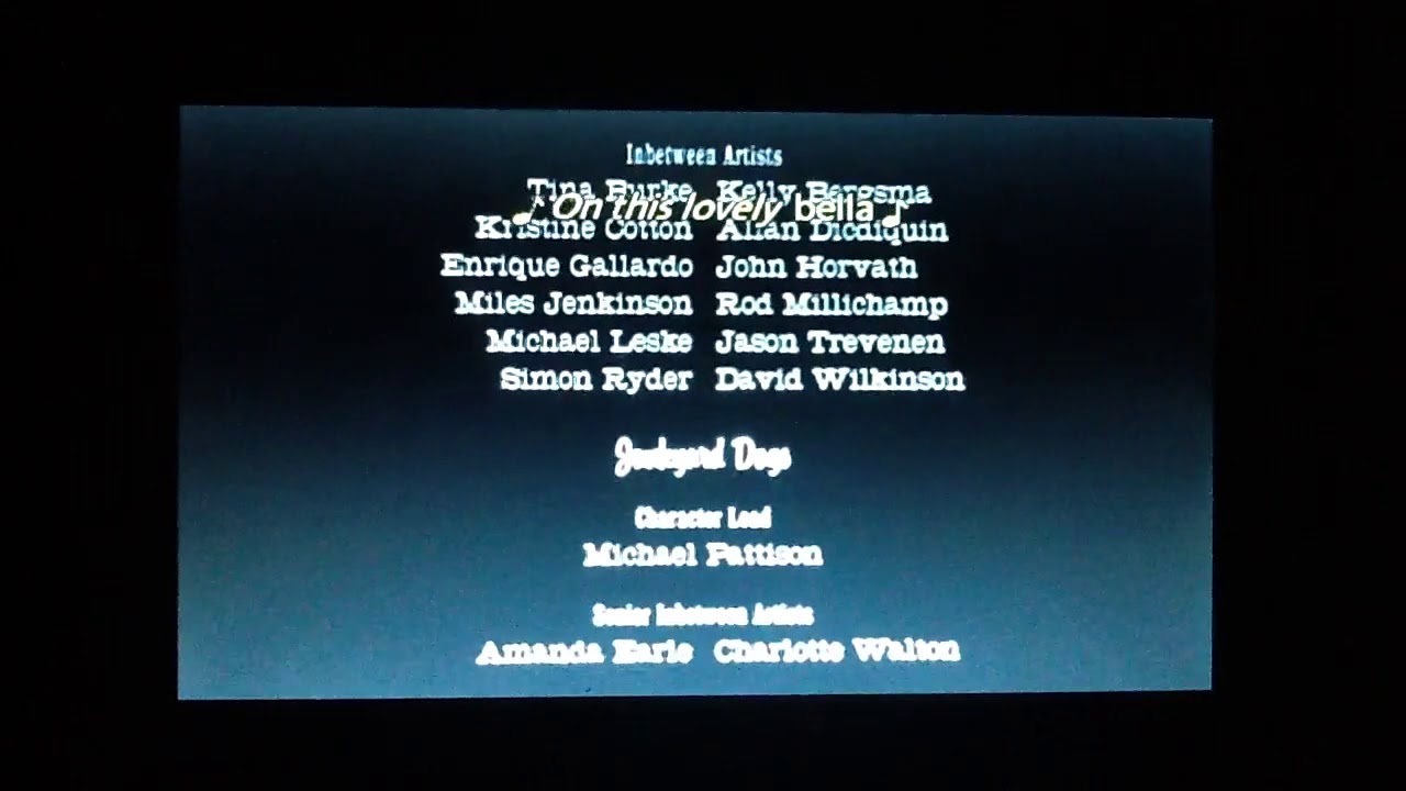 LADY AND THE TRAMP II:SCAMP'S ADVENTURE(2001) END CREDITS