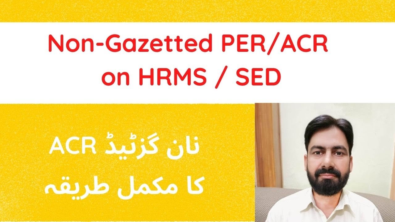 How to apply / fill online Non-Gazetted PER / ACR on HRMS