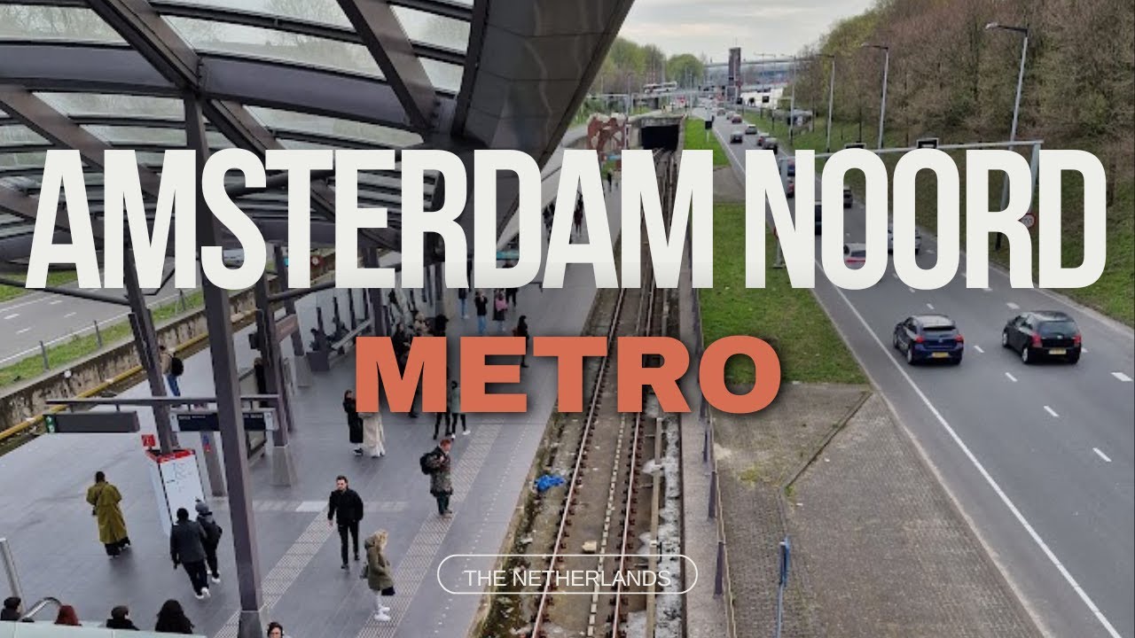 Amsterdam Noord to Zuid Metro train from above #publictransport #train #trainspotting