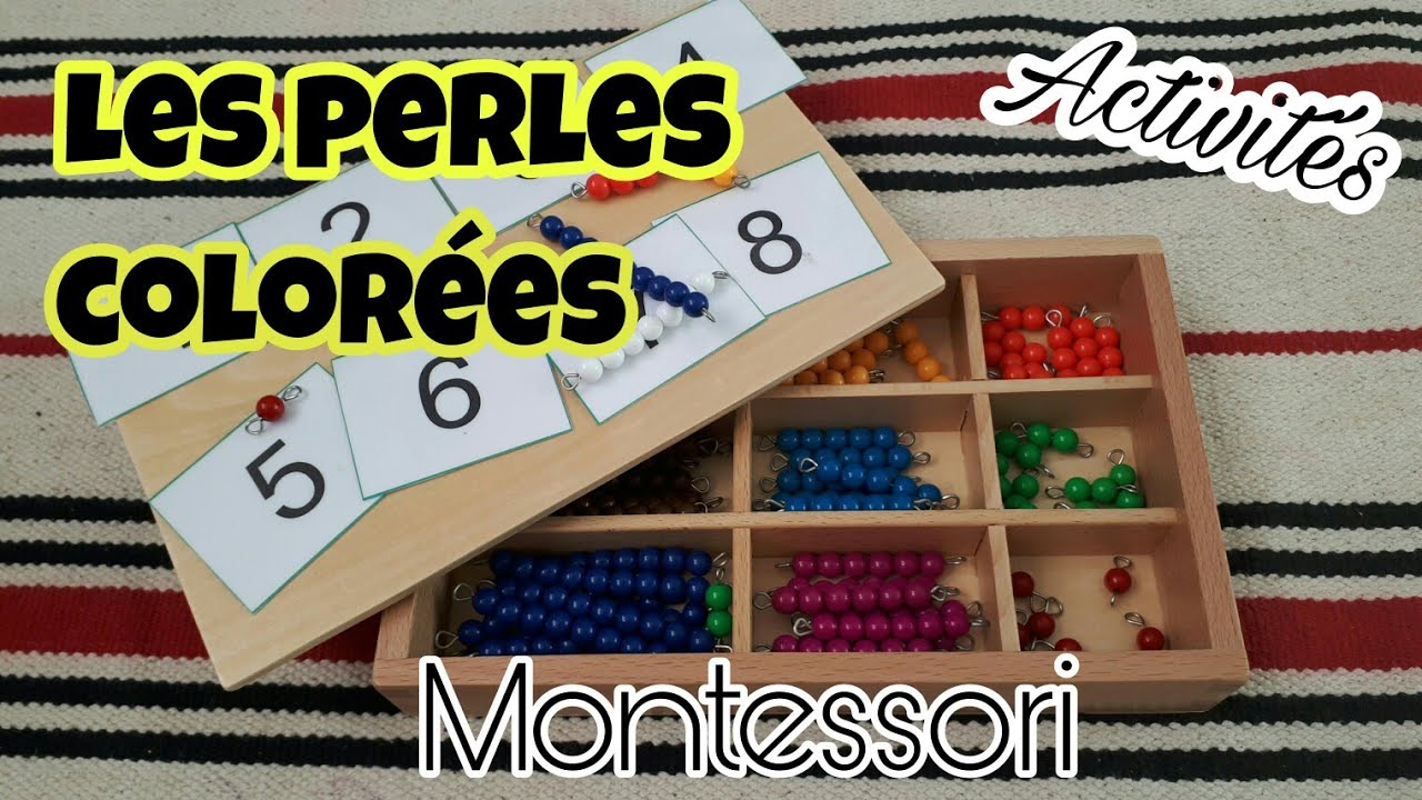 Les perles colorées : activités pour l'apprentissage des nombres de 1 à 10 | Montessori