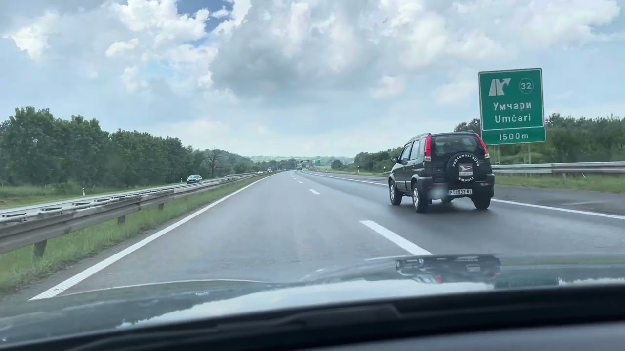 Lepote Srbije, voznja, autoput Nis-BG, pljusak kod Smedereva, sunce kod Umcara