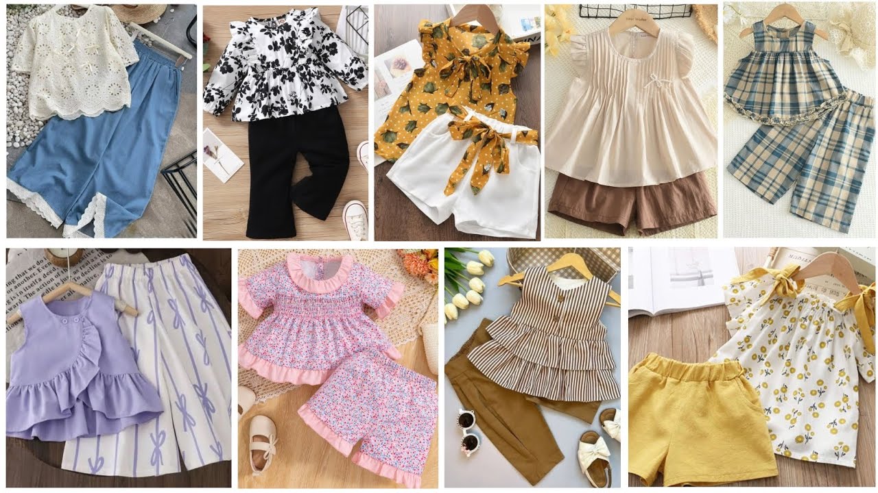 3 to 5 years baby girls top designs | New style top designs for little girls | Latest short frock