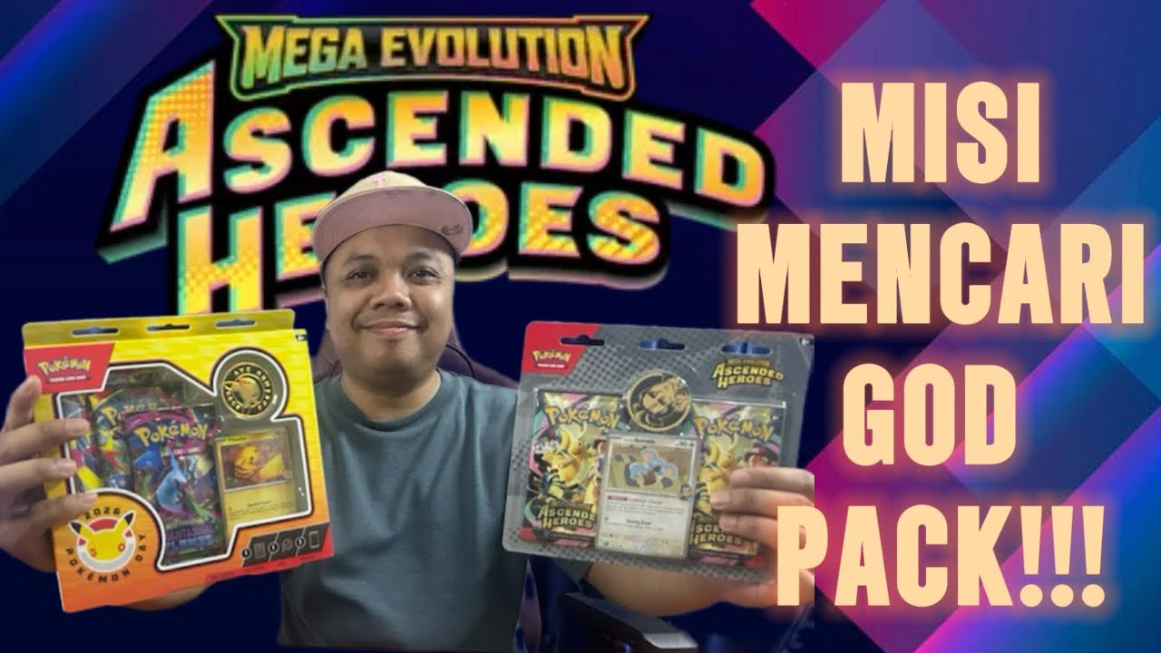 LAMBAT JUGAK AKU DAPAT 2 PACK BLISTER ACENDED HEROES DAN BOX POKEMON DAY 2026 PIKACHU (EP48)