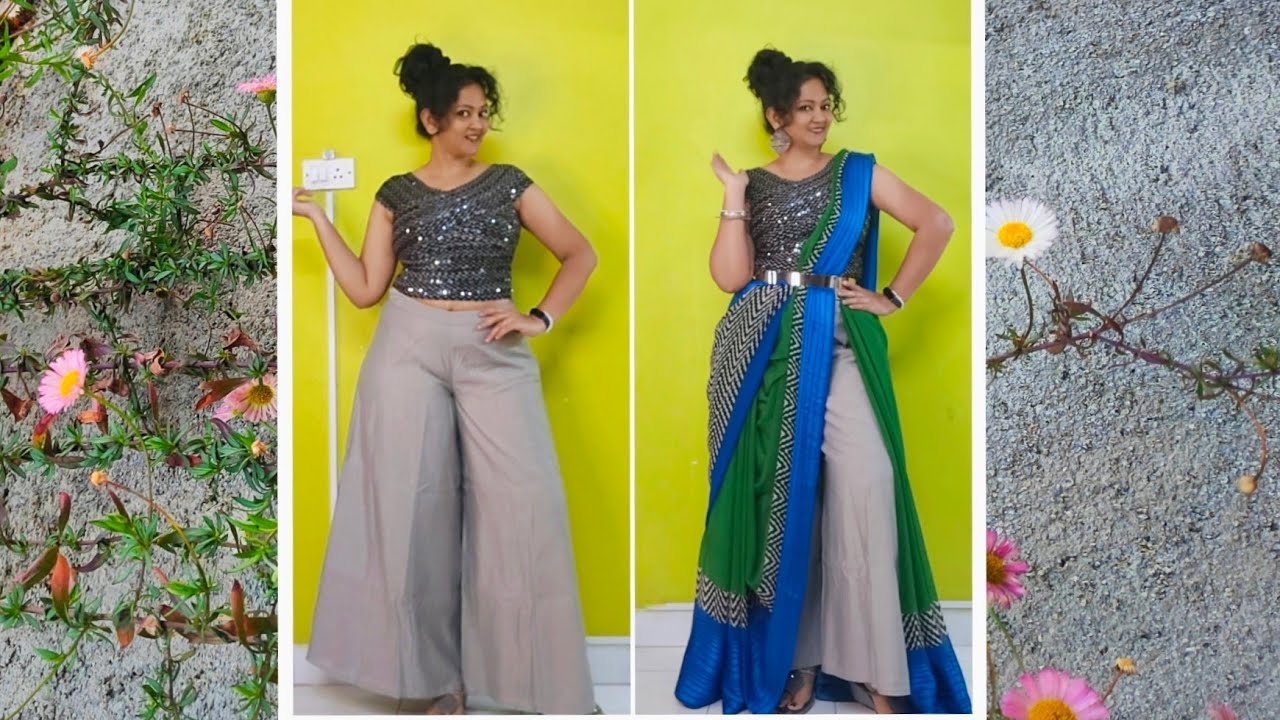 The easiest Indo western drape for those who want be comfy in a saree besides looking like a Diva