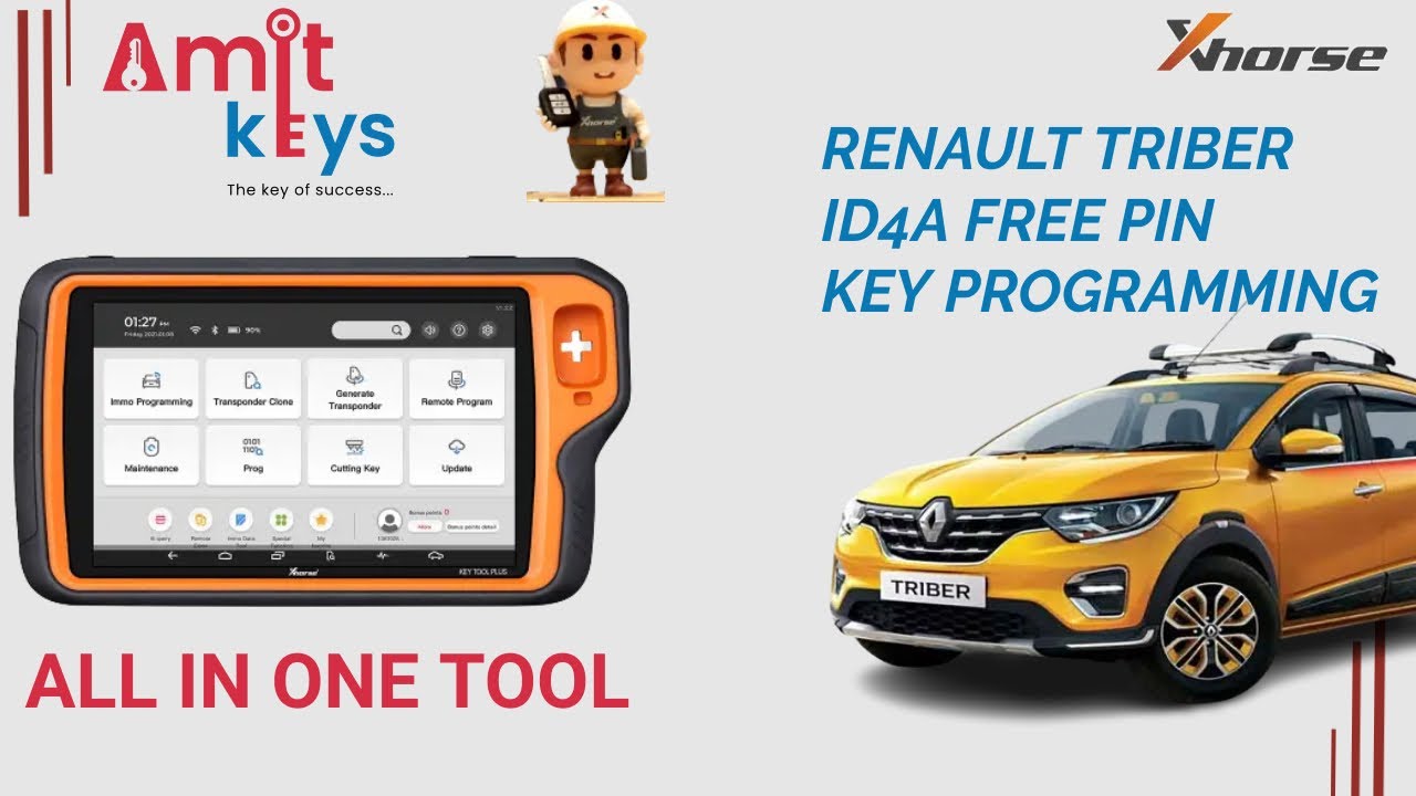 RENAULT TRIBER 2022 ID 4A FREE PIN PROGRAMMING BY VVDI KEY TOOL PLUS @AmitKeys