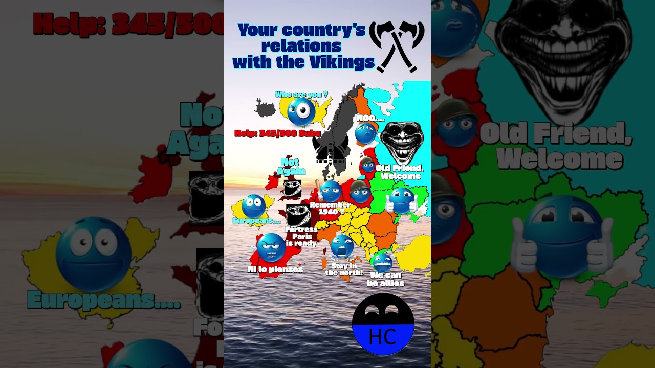 Your countrys Relations with the Vikings #history #edit #meme #menes #geography #europe #map #viral